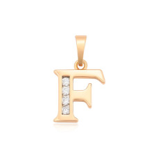 Кулон Xuping Позолота 18K (буква F) 21мм