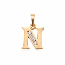 Кулон Xuping Позолота 18K (буква N) 21мм