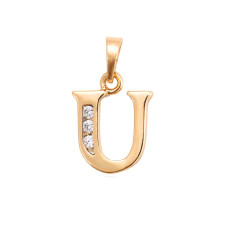 Кулон Xuping Позолота 18K (буква U) 21мм