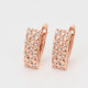 Сережки Позолота Rose Gold Xuping (камінчики) 18мм