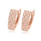 Сережки Позолота Rose Gold Xuping (камінчики) 18мм