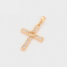 Кулон Xuping Позолота 18K (хрестик) 32мм
