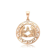 Кулон Xuping Позолота 18K (знак зодіаку близнюки) 33мм