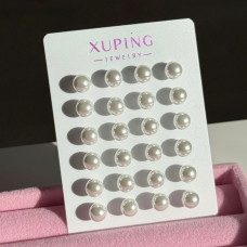Сережки Xuping Родій (цвяшки перлинки) 5мм