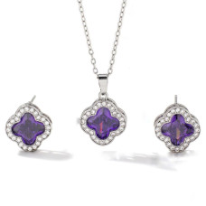 Набір Aimili Jewelry Родій (фіолетові)