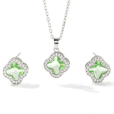 Набір Aimili Jewelry Родій (ніжно-зелені)