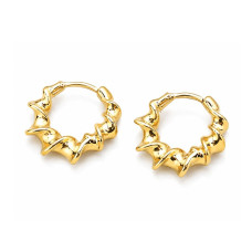 Сережки СМ Позолота 18K (завитки) 14мм