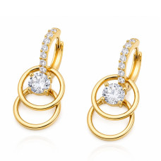 Сережки СМ Позолота 18K (кола 30мм)
