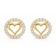 Сережки СМ Позолота 18K (цвяшки серденьки 14мм)