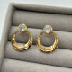 Сережки СМ Позолота 18K (цвяшки розкішні 24мм)