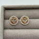 Сережки СМ Позолота 18K (цвяшки серденьки 14мм)