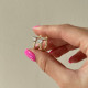 Сережки Xuping Позолота 18K (класики з 1 камінчиком)
