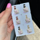 Кулон Xuping Позолота 18K (квадратик з рожевим камінчиком)