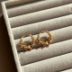 Сережки СМ Позолота 18K (завитки) 14мм